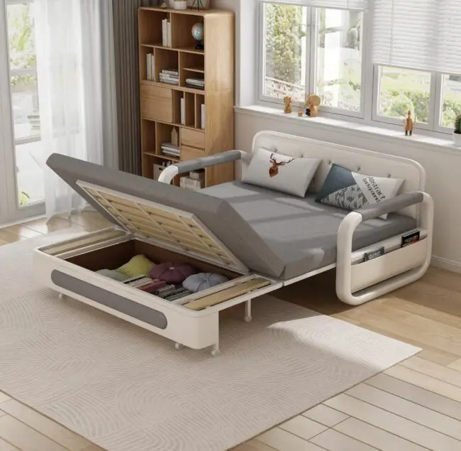 Sofa Bed with Built-In Storage