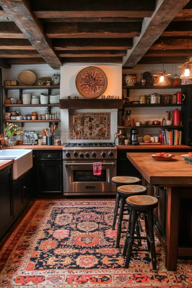 Worldly Bohemian Kitchen Design