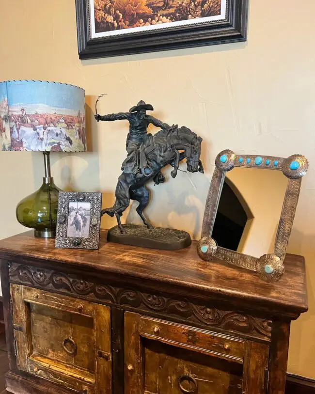 Western Decor Display with Cowboy Details