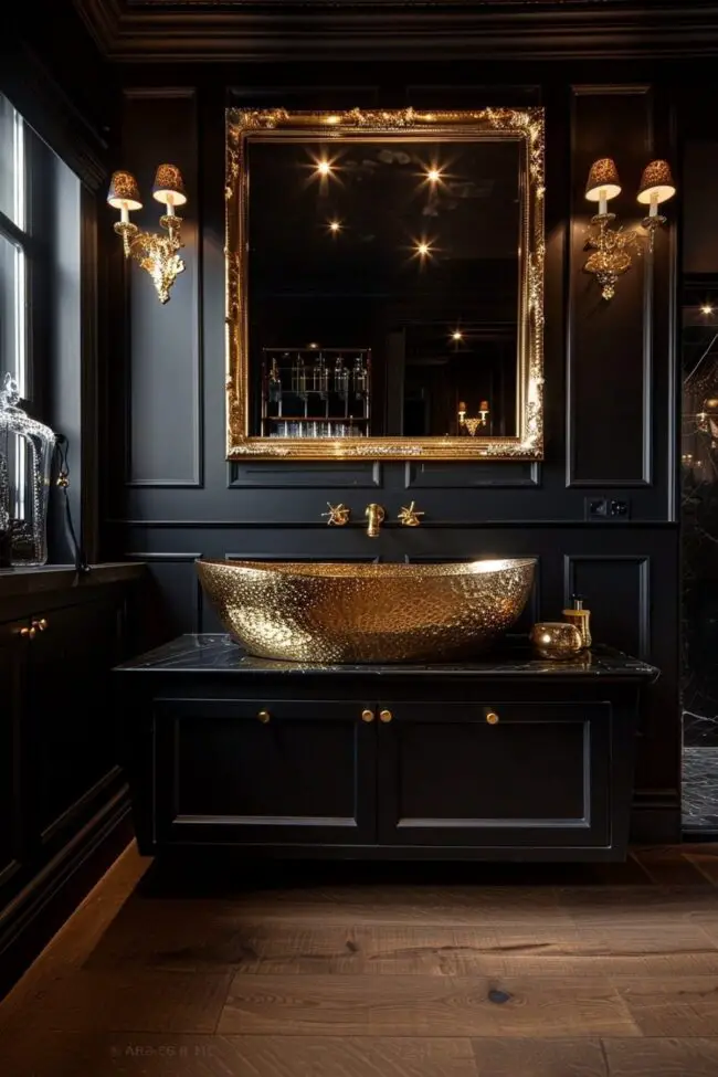 Striking Black and Gold Contrast