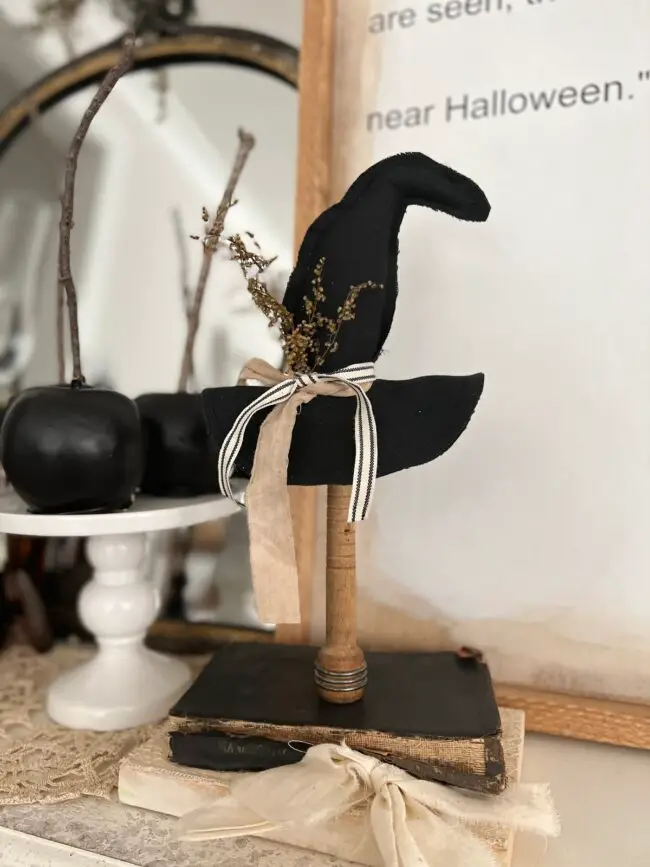 Elegant Witch Hat Display for an Enchanted Look