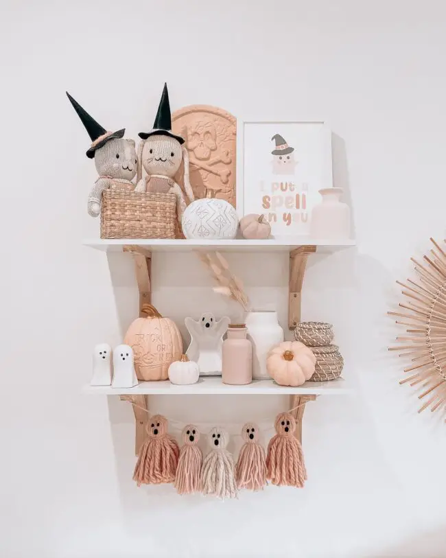 Playful Halloween Shelf Accents