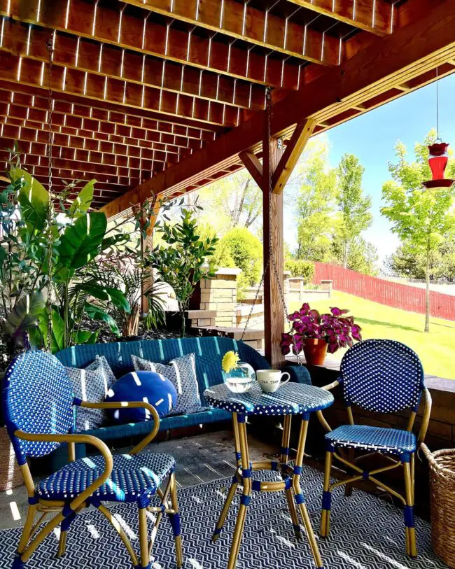 Boho Bistro in a Pergola Setting