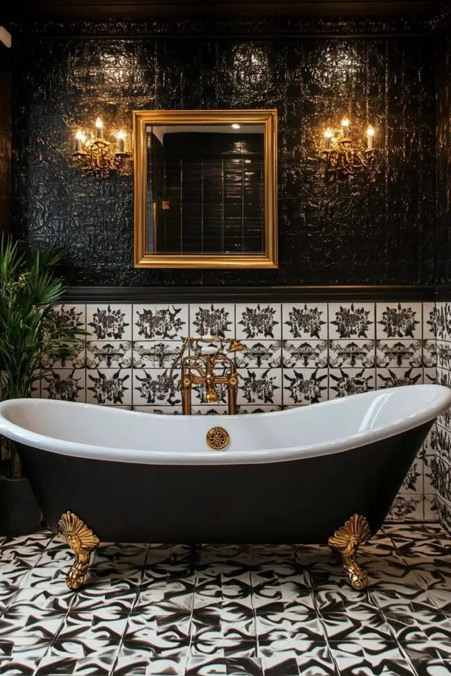 Retro Chic Loft Bath Design