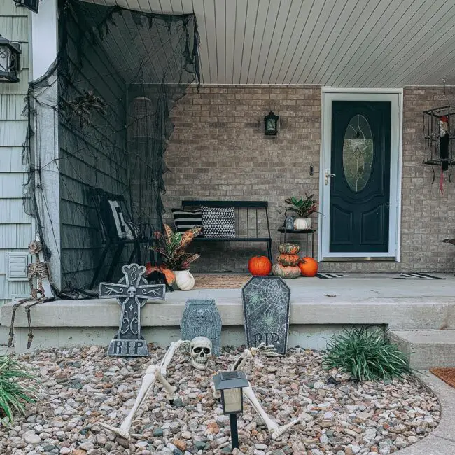 Creepy Porch Decor for a Halloween Welcome