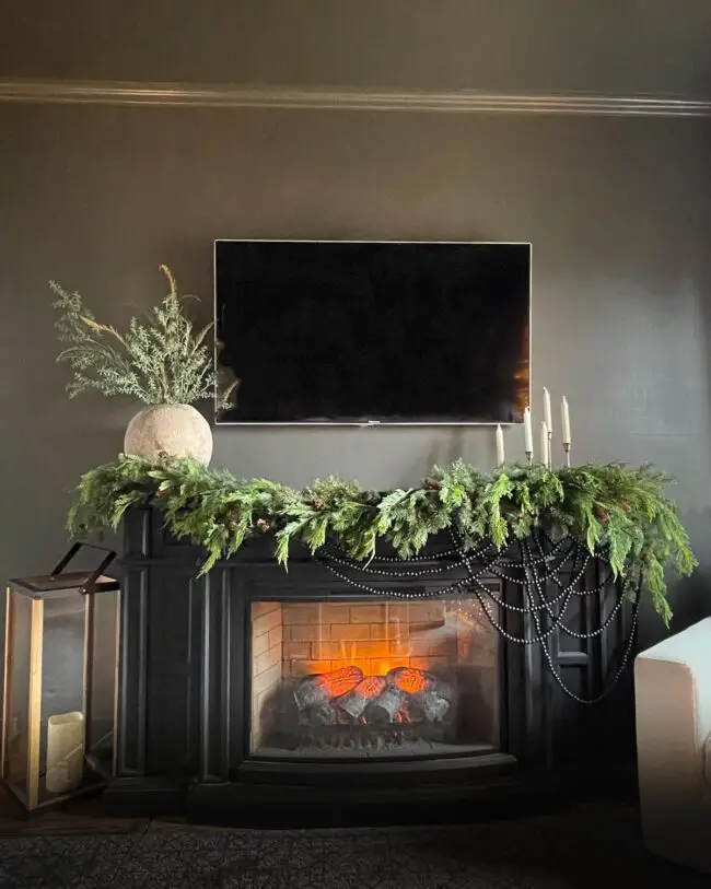 Intense Holiday Fireplace with Deep Colors