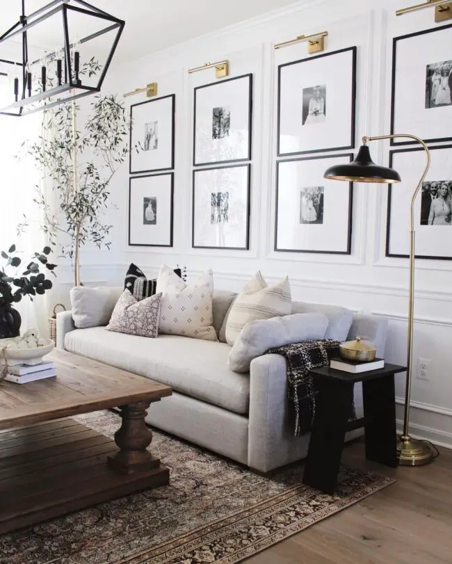 Chic Modern Farmhouse with Black and White Highlights