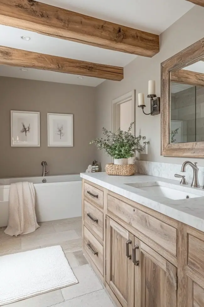 Chic Country-Inspired Bathroom Design