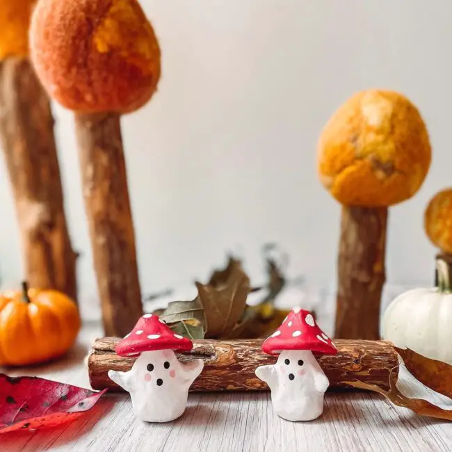 Mushroom Ghosts for a Whimsical Display