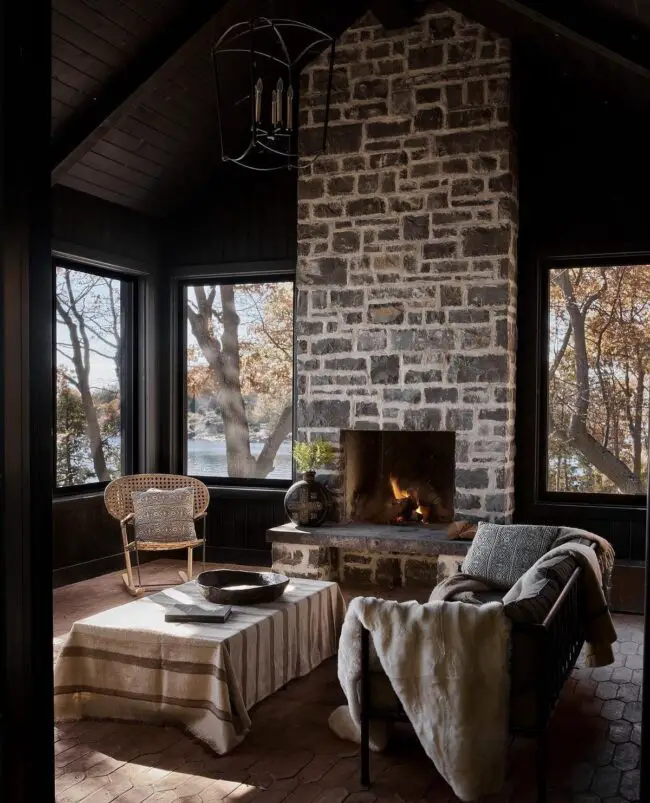 Rustic Elegance by the Fireside