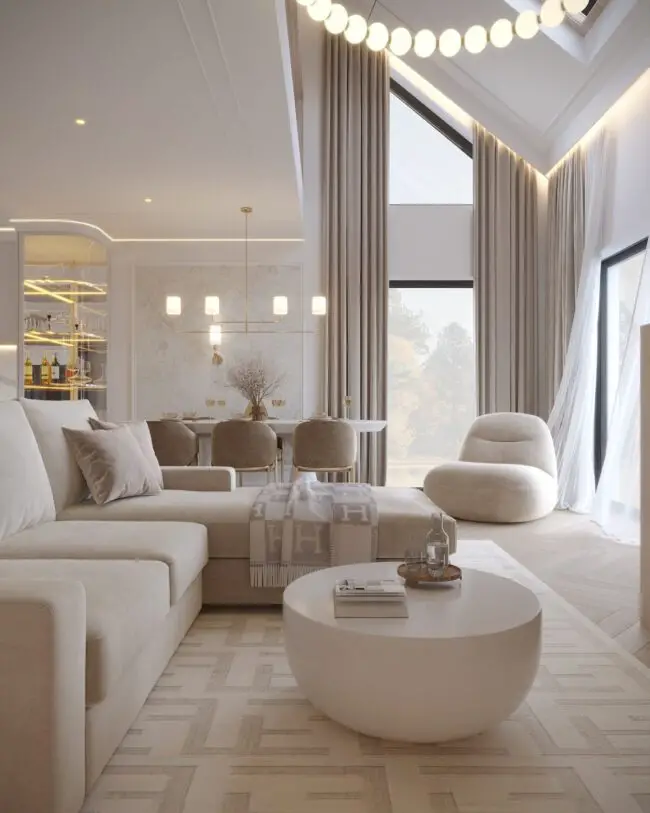 Luxurious Minimalism with Elegant, Soft Lighting