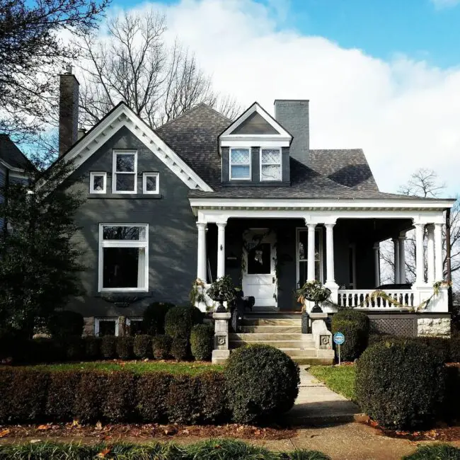 Classic Brick Home with Dark Modern Touch