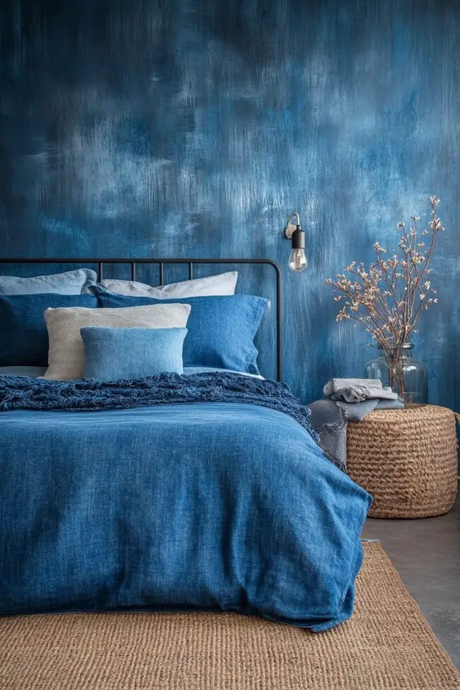 Denim-Inspired Bedroom Design Ideas