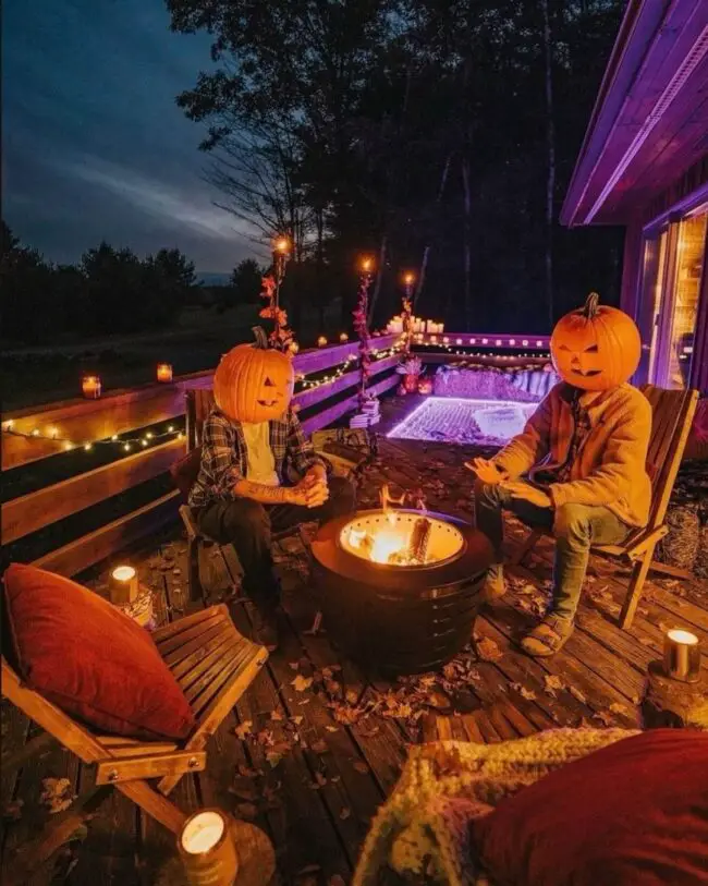 Cozy Pumpkin Head Decor for Fall Evenings