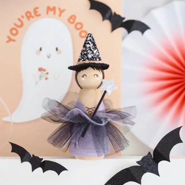 Cute Witch Figurine Display