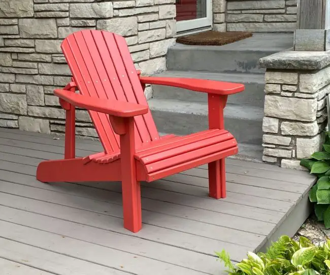 Bold Red Adirondack Chair