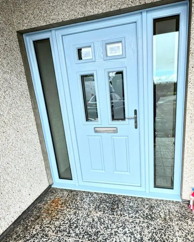 Bright Blue Front Door for a Happy Entrance