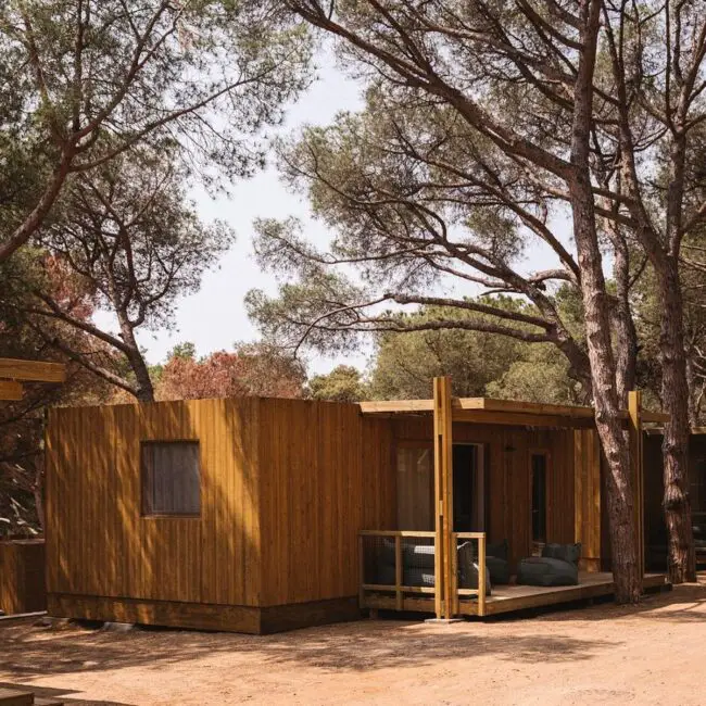 Minimalist Wood Box Design in Nature