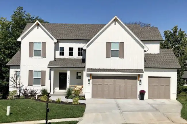 Neutral White House with Wood Accents