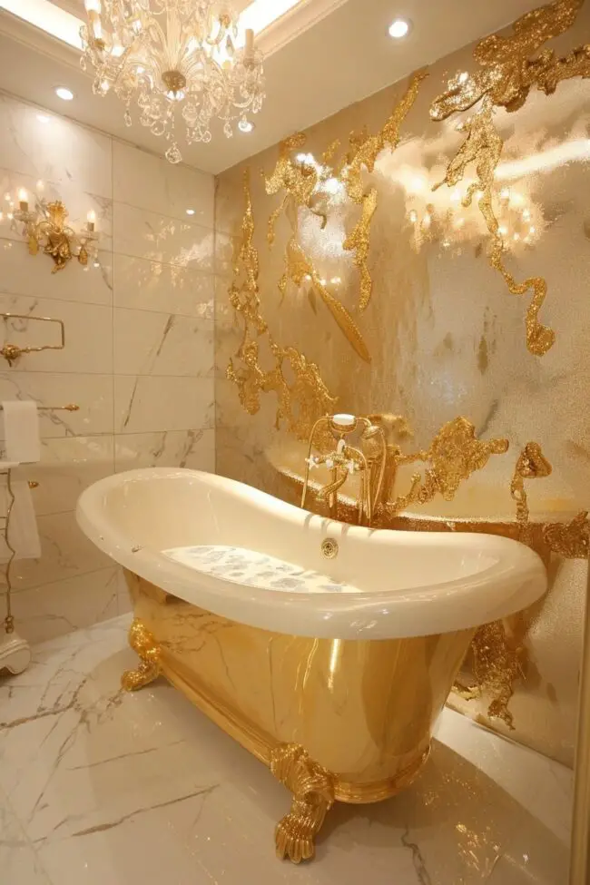 Luxurious Gold and Marble Fusion