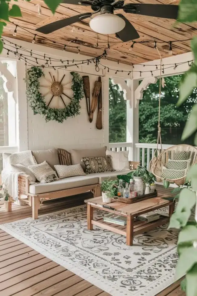 Cozy and Inviting Enclosed Porch Experience