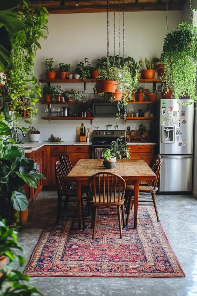 Chic Nature-Inspired Kitchen Design