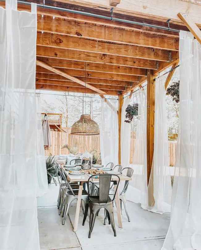 Sleek Outdoor Dining Space