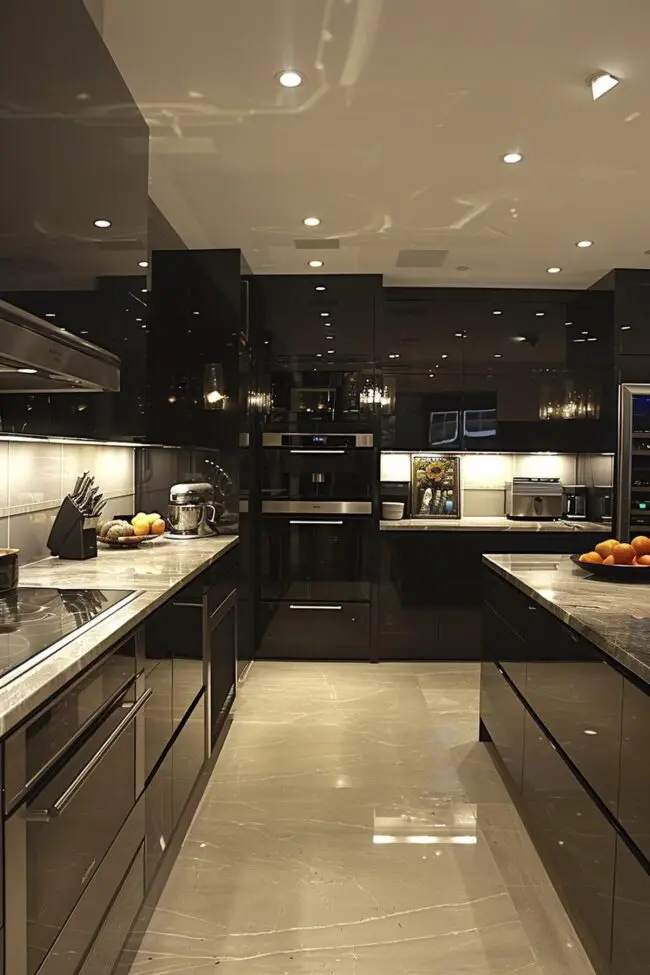 Shiny Modern Kitchen for Maximum Productivity