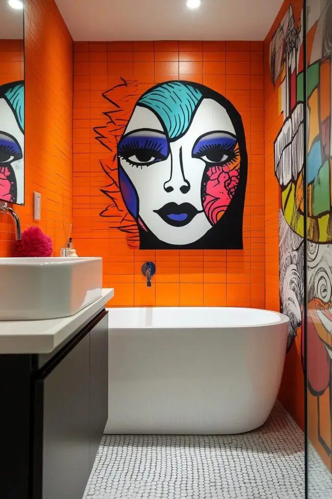 Unique Pop Art Bathroom Design