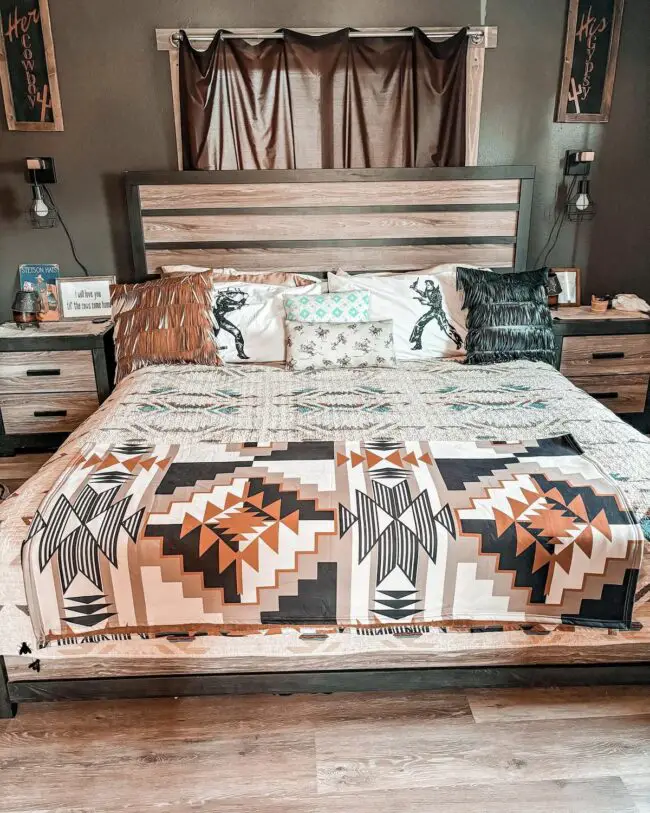 Bold Southwestern Patterns in the Bedroom