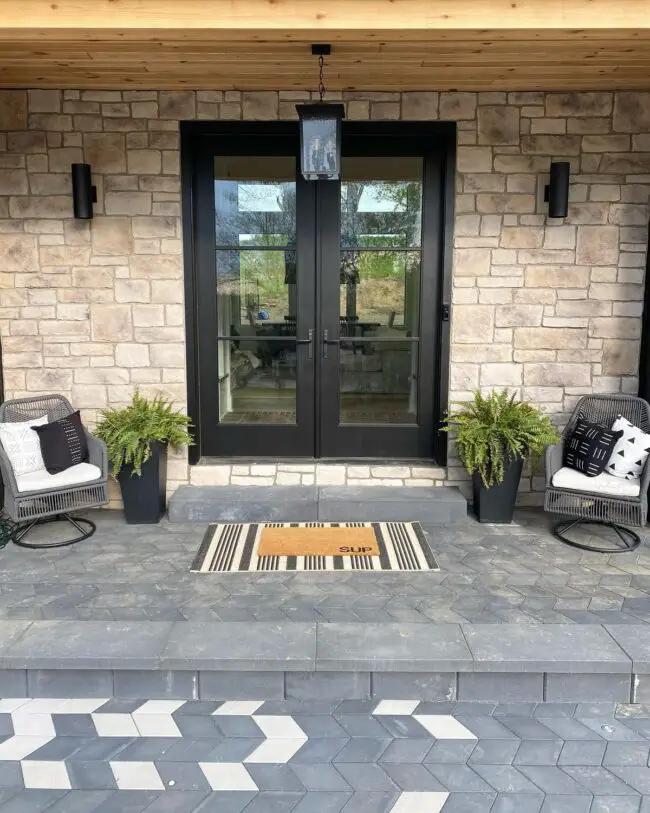 Elegant Stone Entrance