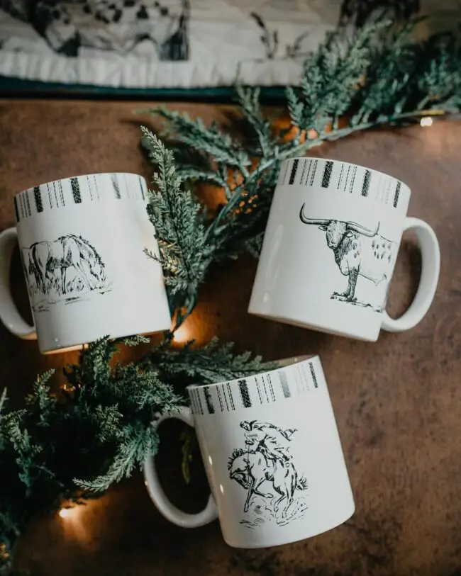 Western-Themed Ranch Mugs