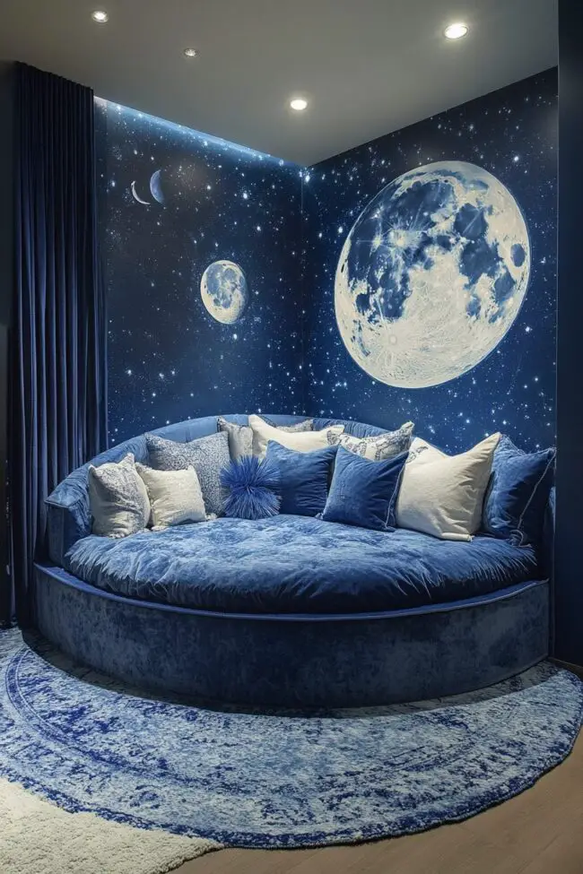 Enchanting Lunar Cycle Bedroom Design