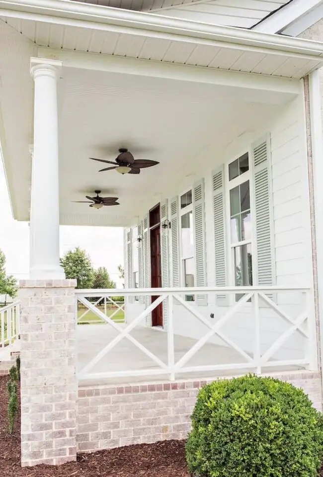 Crisp Clean Small Front Porch