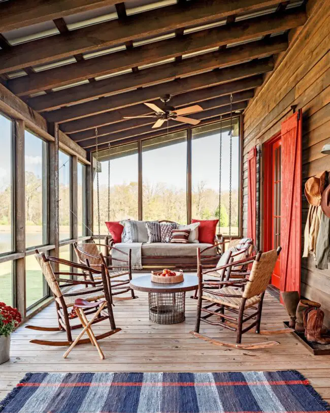 Textured Porch with Rustic Flair