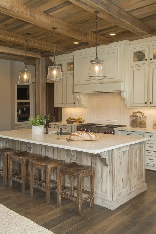 Rustic Wood and Soft Neutral Kitchen