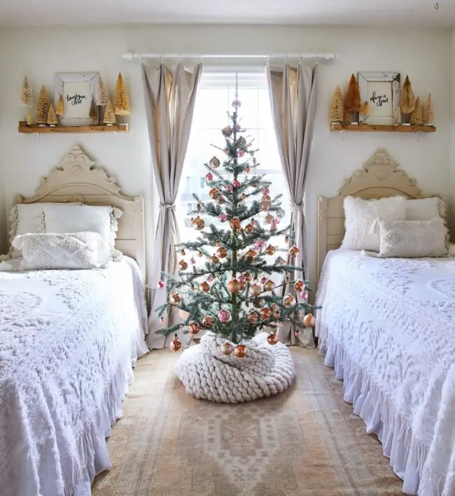 Chic Modern Christmas Living Space