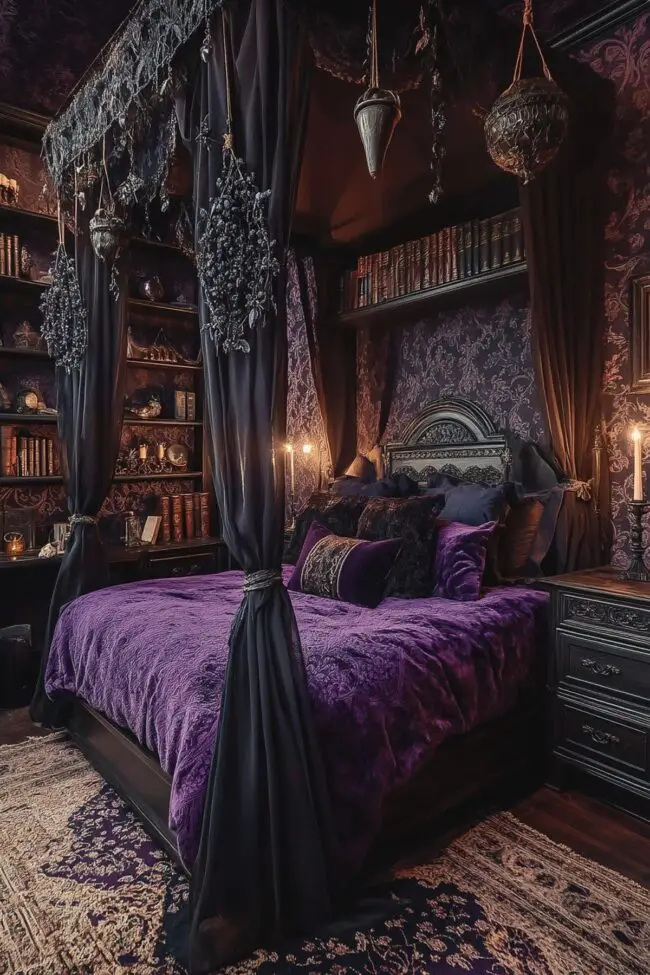 Mystical Witch-Themed Bedroom Design