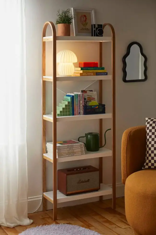 Arched Minimalist Shelf with LED Lighting