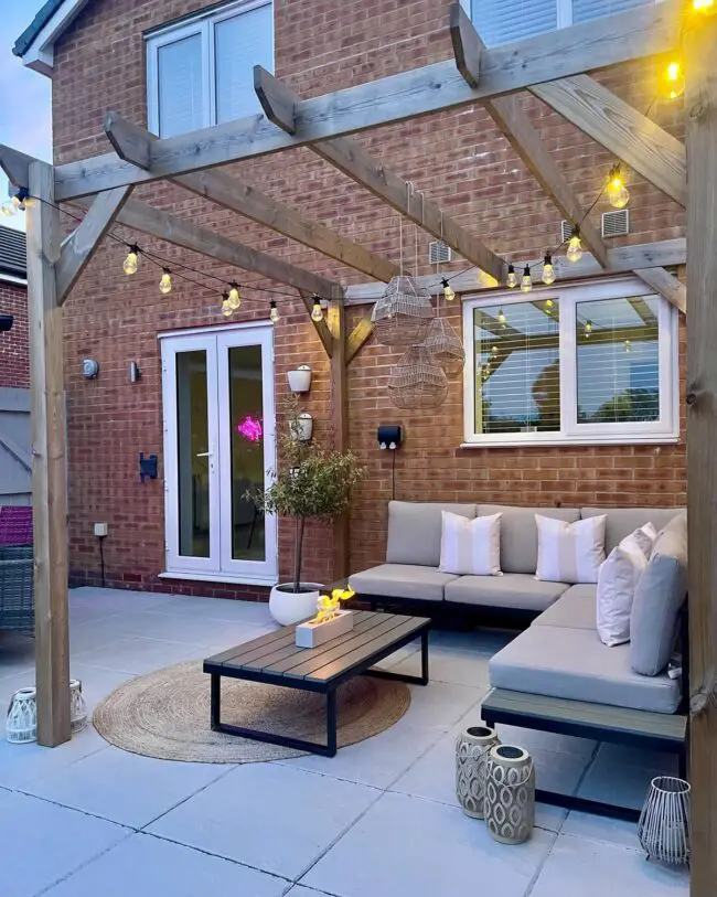 Modern Pergola at Twilight