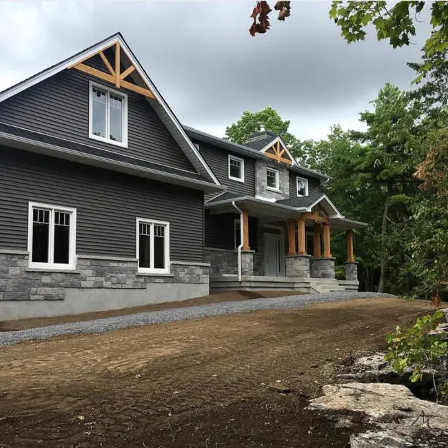 Rustic Beauty with Stone and Timber