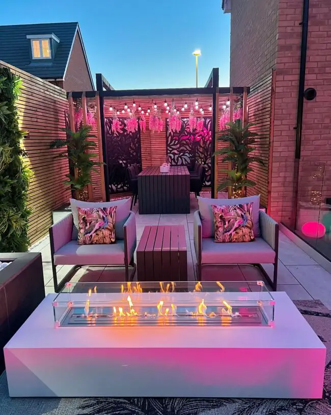 Luxe Pink-Themed Outdoor Lounge