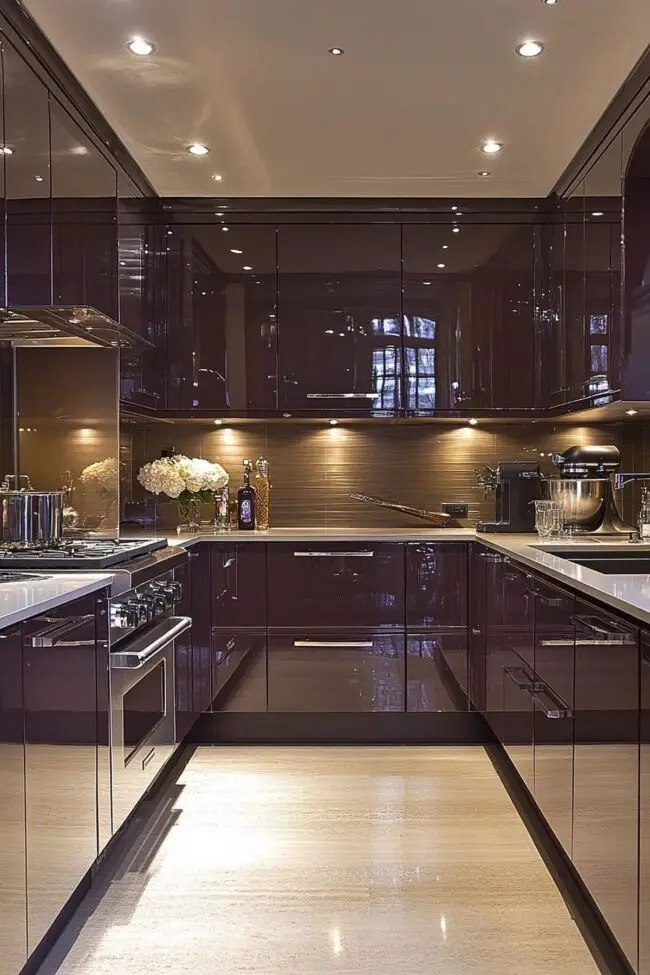 Shiny Cabinet Finishes for Modern Spaces