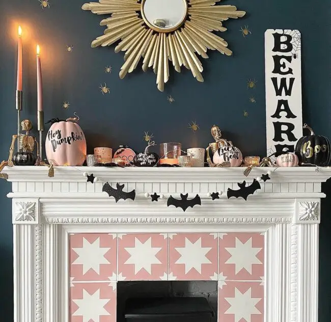 Sophisticated Mantel Halloween Display