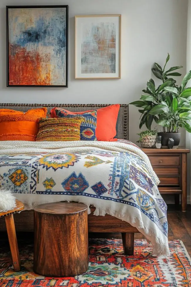 Best Color Palettes for a Cozy Boho Small Bedroom