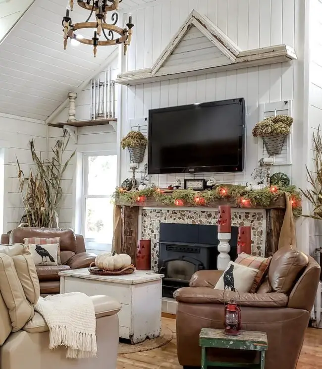 Country-Themed Halloween Living Room