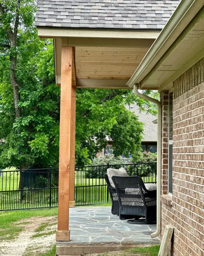 Simple, Cozy Backyard Veranda