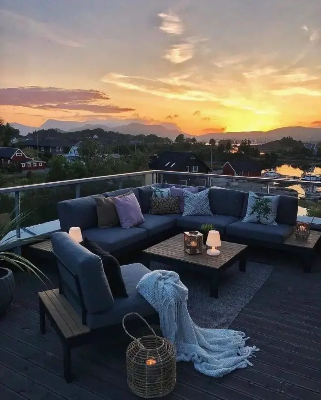 Coastal Rooftop Lounge for Sunset Serenity