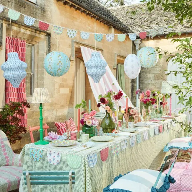 Vibrant Outdoor Celebration Setup