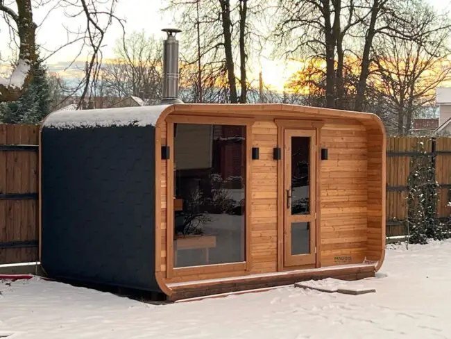 Winter-Inspired Contemporary Outdoor Sauna